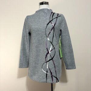 Trisha Tyler Women’s Side Felted Funnel Neck Tunic